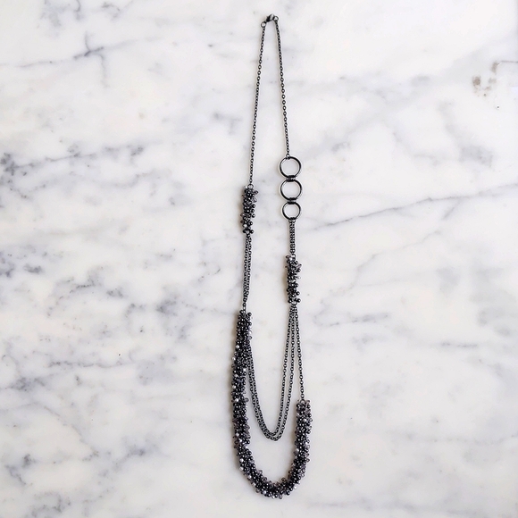 NWOT. The Limited Multiple Strands and Color Beads Chained Necklace. - Picture 3 of 4